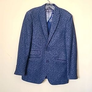 Zenbriele Tailored Clothing Slim Blue SUIT 50%Wool 50%Polyester Size R38